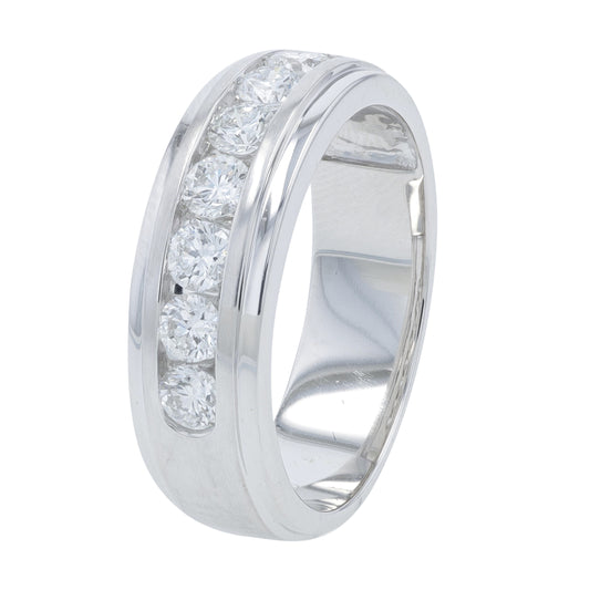 14K WG 1 CTW Lab Grown Diamond Gents Wedding Band<p><strong>Lab Grown Diamond</p></strong>