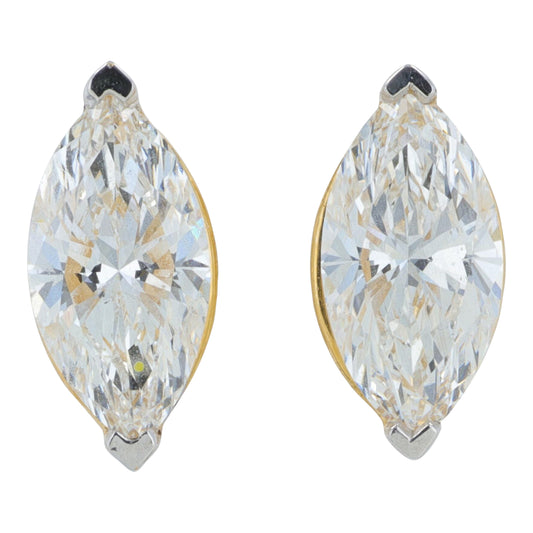 18K 1 CT Lab Grown Diamond Marquise Studs<p><strong>Lab Grown Diamond</p></strong><p><strong>More Colors Available</p></strong>