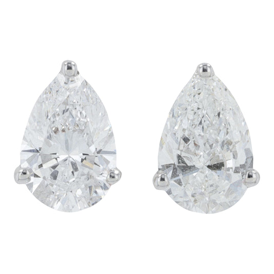 18K 1 CT Lab Grown Diamond Pear Studs<p><strong>Lab Grown Diamond</p></strong><p><strong>More Colors Available</p></strong>