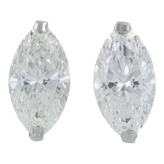 PT900 1.40 CT Lab Grown Diamond Marquise Studs<p><strong>Lab Grown Diamond</p></strong>