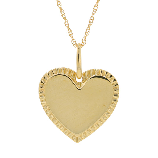 14K YG Heart Pendant