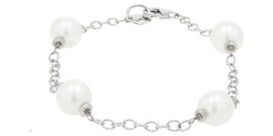 SS EFFY Freshwater Pearl Station Bracelet