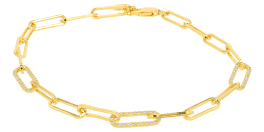 SS EFFY Paperclip Bracelet