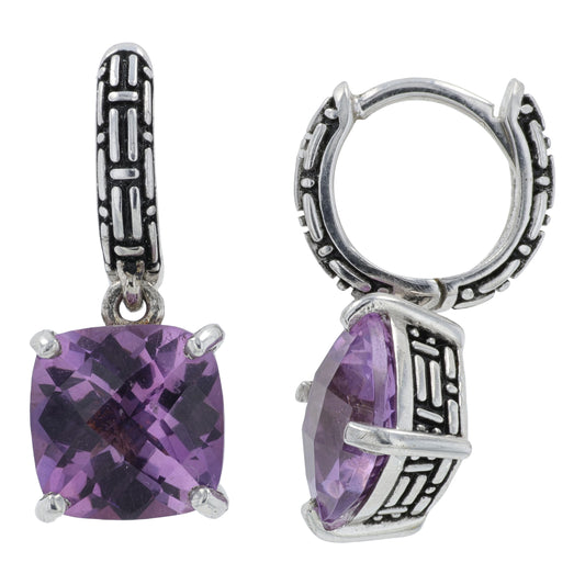 SS EFFY 4.80 CTW Amethyst Earrings