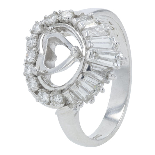 PT900 .78 CTW Diamond Heart Semi-Mount