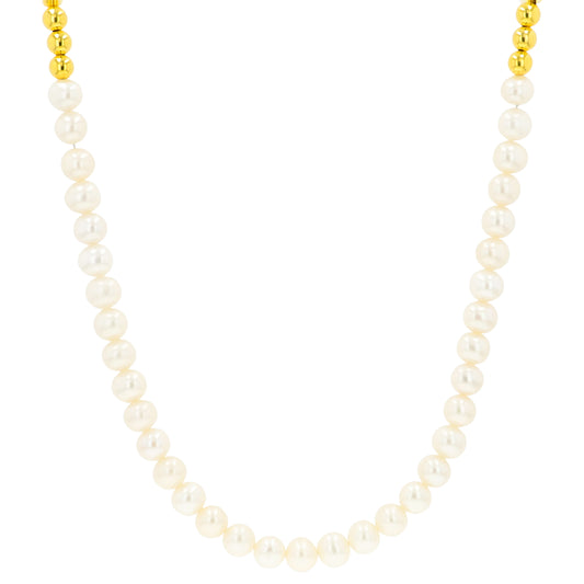 SS Gold Plated EFFY Freshwater Pearl Necklace