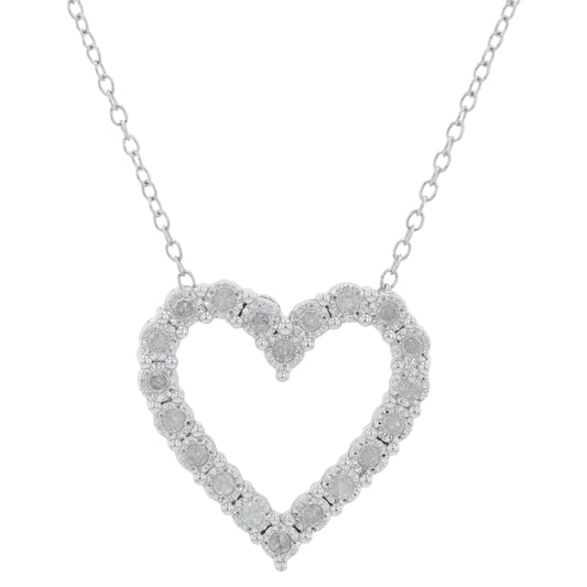 SS EFFY .22 CTW Diamond Heart Pendant