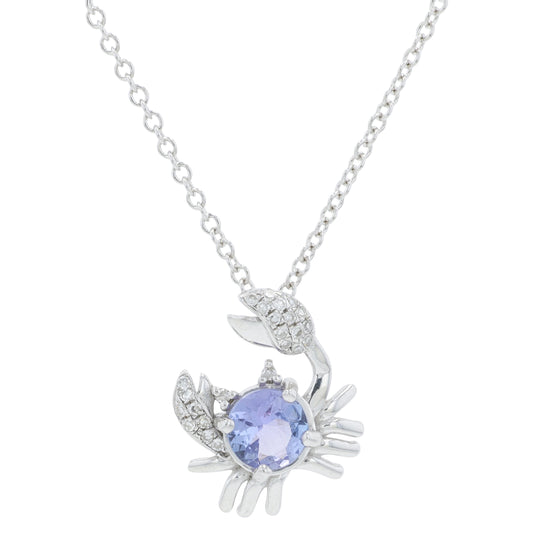 925 SS EFFY 0.46 CT Tanzanite Crab Pendant