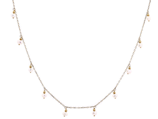 10K YG Pearl Necklace